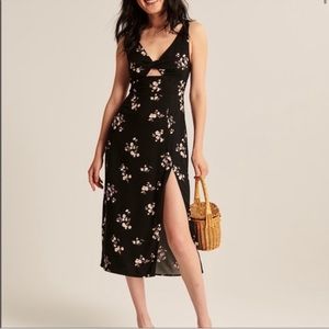 Abercrombie and Fitch Twist Front Midi Dress
